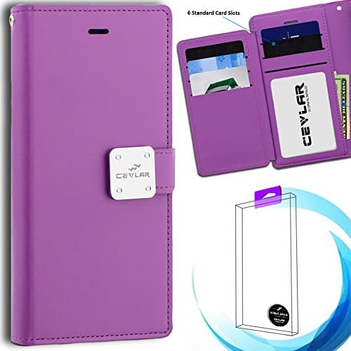 Cevlar Samsung Galaxy S8 Plus S 8 Plus Samsung Galaxy G955 Tri Layer Wallet Phone Case Flip Phone Cover with ID Slot