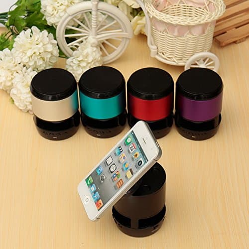 Micro-suction Holder LED Bluetooth Wireless Stereo Speaker FM Radio Supports USB Disk Micro SD Card (Random: Color)