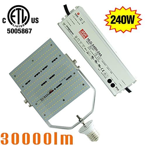 8PCS 240W LED Retrofit Kit Parking Lot Light Replace 1000W Metal Halide Tennis Court Light,SMD3030 30000Lm 5700K Daylight LED Retrofit Flood Pole Light