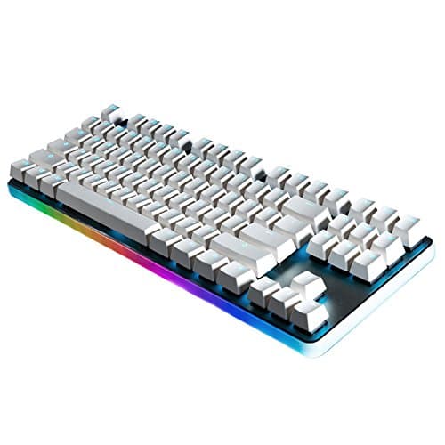 GANSS Rainbow RGB Backlit Wired Mechanical Gaming Keyboard,Ganss G.S 87 PRO [Cherry MX—RED Switch]