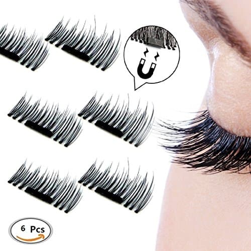 3D Magnetic False Eyelashes Natural Eye Lashes Extension Handmade with Reusable Box 6 Pcs