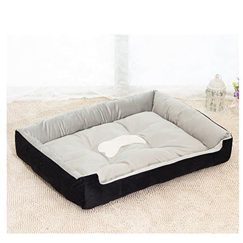 RBL Dog Cat Pet Bed Mat with 2 Colors/6 size (XXS(45x30x15cm), Black)