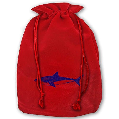 Jinbara Shark Ball Pen Hand Drawn Vector Xmas Gift Bag Christ Santa Drawstring Bag Present Sack
