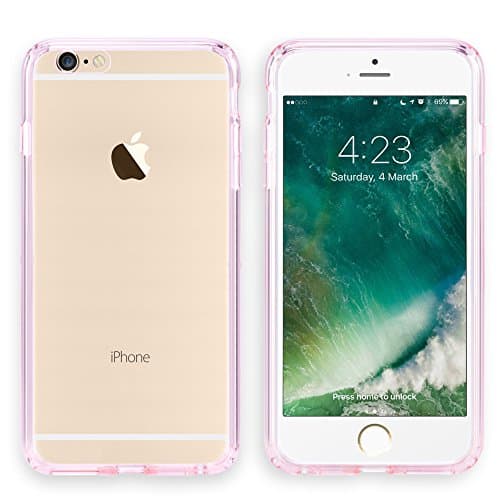 JOJO MALL Case for iPhone 6/6s Case, [Coolest][Shock Absorbing] Cover with Air Cushion Technology and Drop Protection for Apple iPhone 6 and iPhone 6s (Clear&amp;Pink)