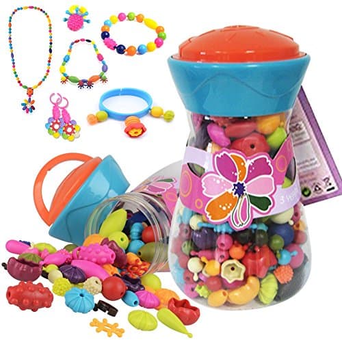BFOEL Pop Snap Beads Set Creative DIY Jewelry Making Kit for Necklace,Ring,and Bracelet for Ages 3 and Up(300 PCS)