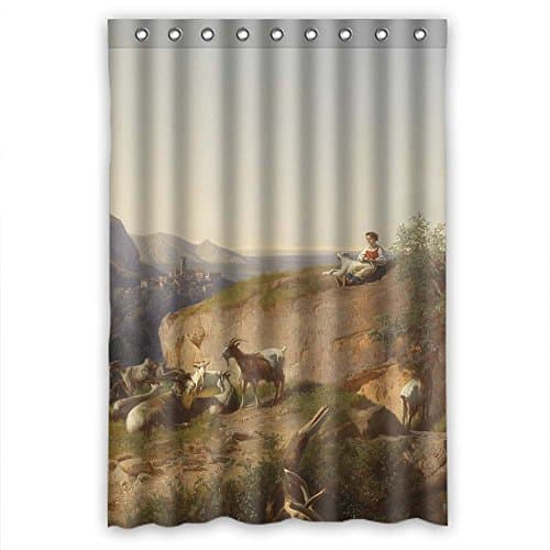 NASAZONE Width X Height / 48 X 72 Inches / W H 120 By 180 Cm Polyester Beautiful Scenery Landscape Painting Christmas Shower Curtains Fabric Is Fit For Teens Her Husband Family Kids. Eco Friendly