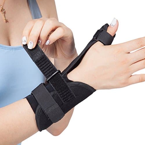 LOKSER Arthritis Thumb Splint Stabilizer | Wrist & Spica Support Brace for Carpal Tunnel, Thumb Sprains, Strains & Trigger Thumb Immobilizer | Fully Adjustable (Right)