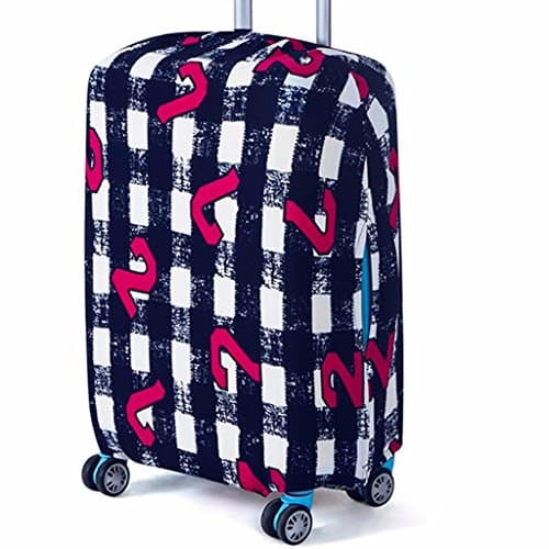 Suitcase Protector Anti-Scratch Elasticity Luggage Cover Black and White Mumbers 18-30 in
