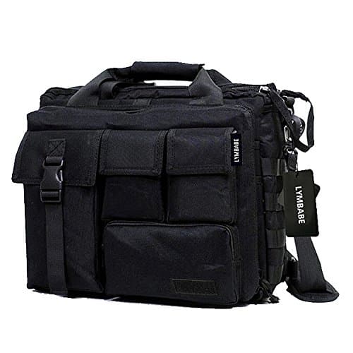 LYMBABE Briefcase with Tactical MOLLE System Men’s Nylon Military Messenger Shoulder Bag Handbag Enough for 15.6" Laptop/ Sony/ Canon/ Nikon/ iPad
