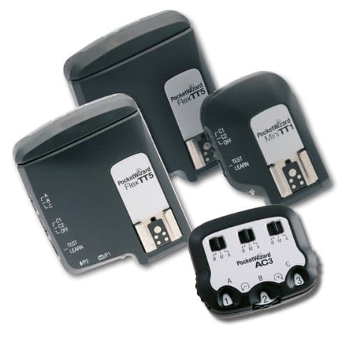 PocketWizard Kit for Canon includes 1 x MiniTT1, 2 x Flex TT5 and 1 x AC3 ZoneController