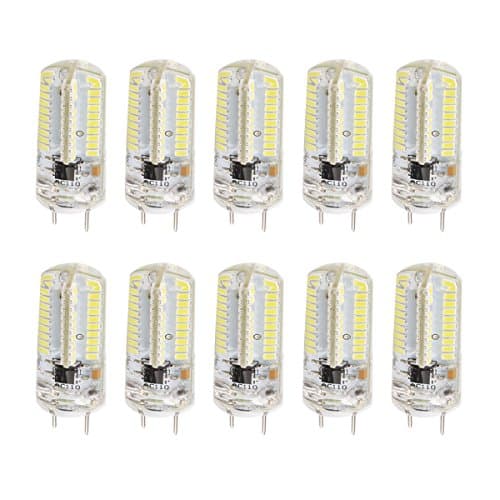 Bluelasers 110v 2.5w G8 Dimmable SMD 3014 80LEDS Warm White Halogen Replacement for Crystal Ceiling Lamp Light(Pack of 10)
