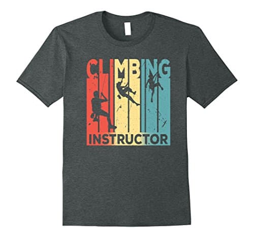 Mens Climbing Instructor Vintage T Shirt Medium Dark Heather