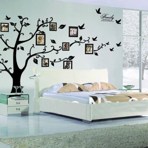 Yoear Black Photo Picture Frame Tree Vine Branch Removable Wall Decor Decal Sticker 180cm H XXL