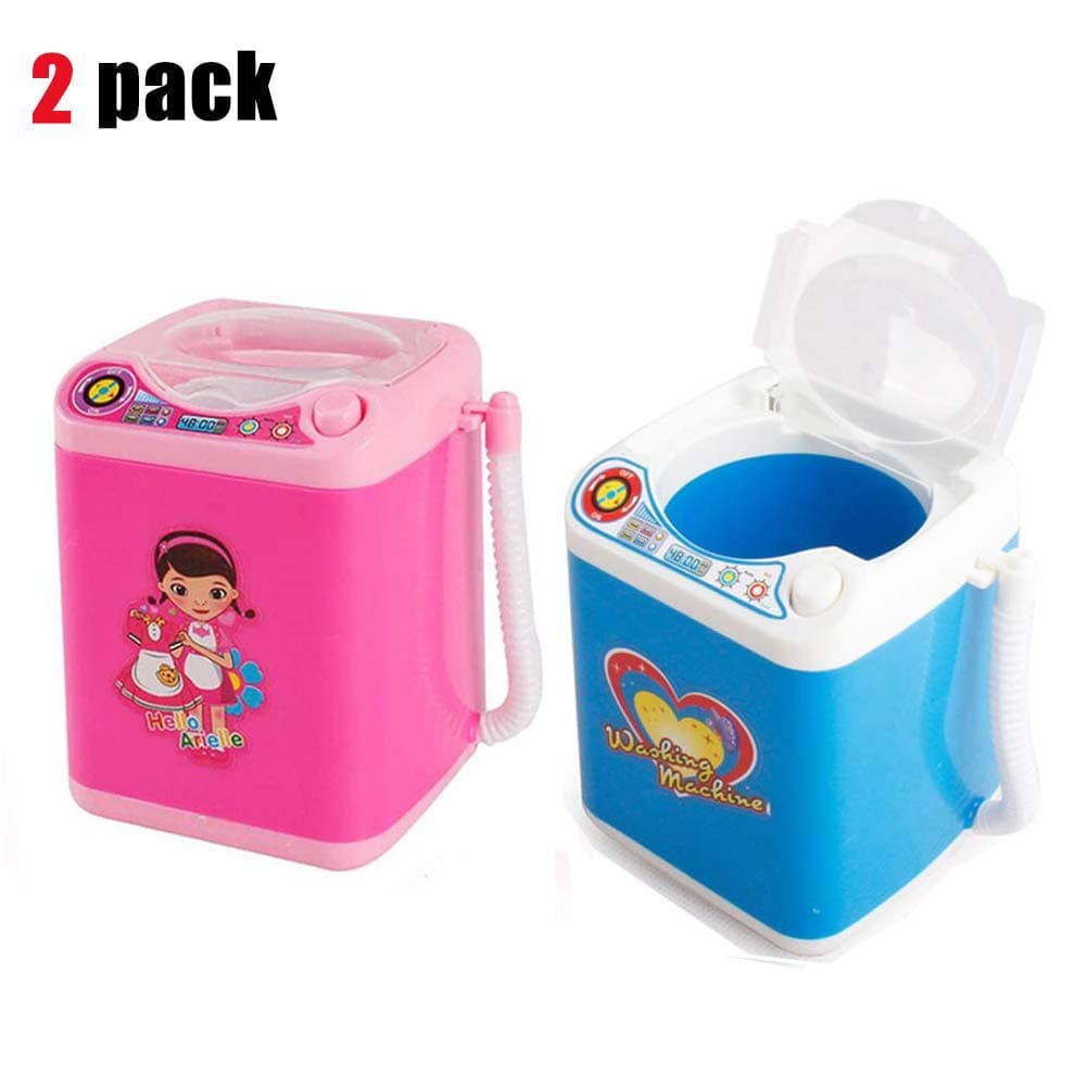 2 Pack Makeup Brush Cleaner Mini Washing Machine toys Device Automatic Cleaning Washing Machine for Brushes, Sponge and Powder Puff