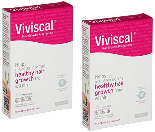 Viviscal Stimulating Extra Strength Hair Nutrient Tablets | 360 Easy Swallow Tablets ( x2 180 Count Boxes)| 6-Month Treatment Value Pack