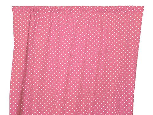 Zen Creative Designs Premium Cotton Small Polka Dot Curtain Panel / Home Window Decor / Window Treatments / Small / Dots / Spots (58 Inch x 63 Inch, White Pink)