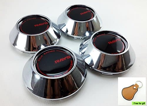 Center Wheel Hub Caps Cup Cover Logo Rays Silver Chrome Size 60mm. Set of 4pcs. + Free for gift