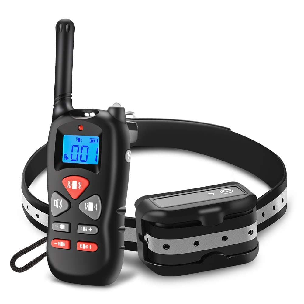 ElevenII Dog Training Collar with Remote Control Petsafe Anti Barking Dog Collars Set Waterproof IP67 Long Range up to 1600ft, 0-100 Level Adjustable Vibration Mode for Small, Medium and Large Dogs