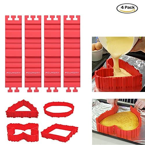 PUCKWAY Nonstick 4PCS Silicone Cake Mold Cake Pan Magic Bake Snake DIY Baking Mould Tools - Design Your Cakes Any Shape