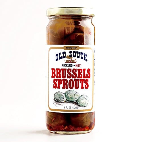 Old South Spicy Pickled Brussels Sprouts 16 oz each (3 Items Per Order)