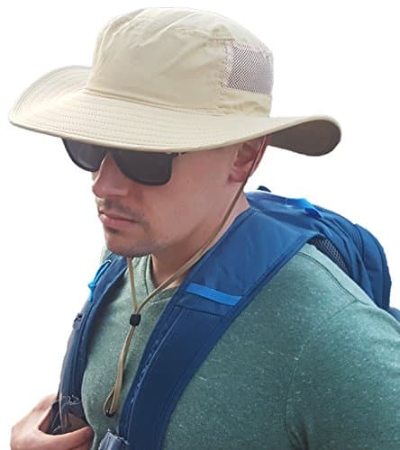 Outdoor Boonie Sun Hat - Sunlight Blocking Summer Hat for Men, Women and Children with Chin Cord &amp; 270° Mesh - Wide Brim Waterproof Bucket Hat for Fishing, Camping, Safari | 1 or 2 Pack