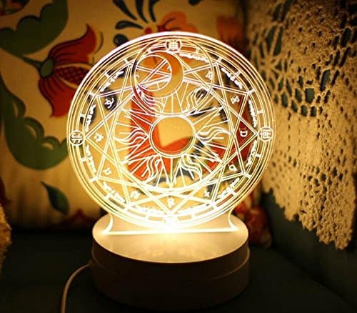 Cardcaptor Sakura Magical Clow Magic matrix Shaped Colorful Light LED Night Lamp (Clow)