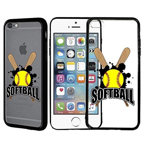 [Inkmodo] Clear TPU Case for iPhone 5 / 5S / SE - Softball Sticks Printed Unique Design Pattern Cover