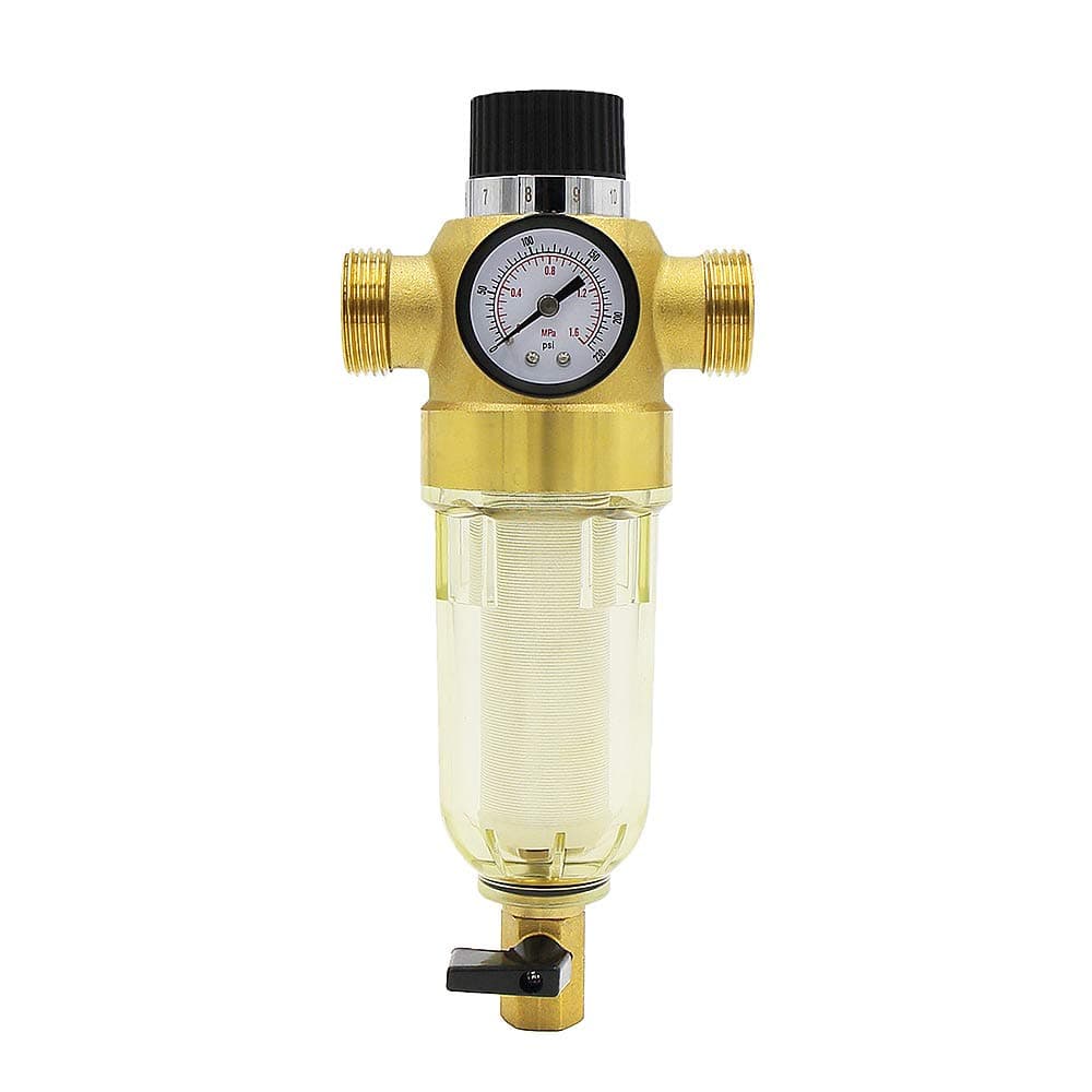 Whole House Purify Tap Water Pre-Filter System, Reusable Spin Down Brass Sediment Filter, Remove Sediment, Rust, Sand, for Home, Kitchen, Dishwasher,1pc,dn25