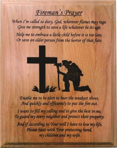The Fireman's Prayer Poem Plaque - 8"x10"