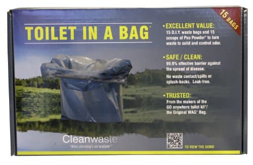 Cleanwaste Toilet in a Bag - DIY Kit 15 Pack