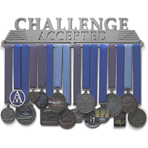 Challenge Accepted - Multiple Medal Award Holder Display Hanger Rack
