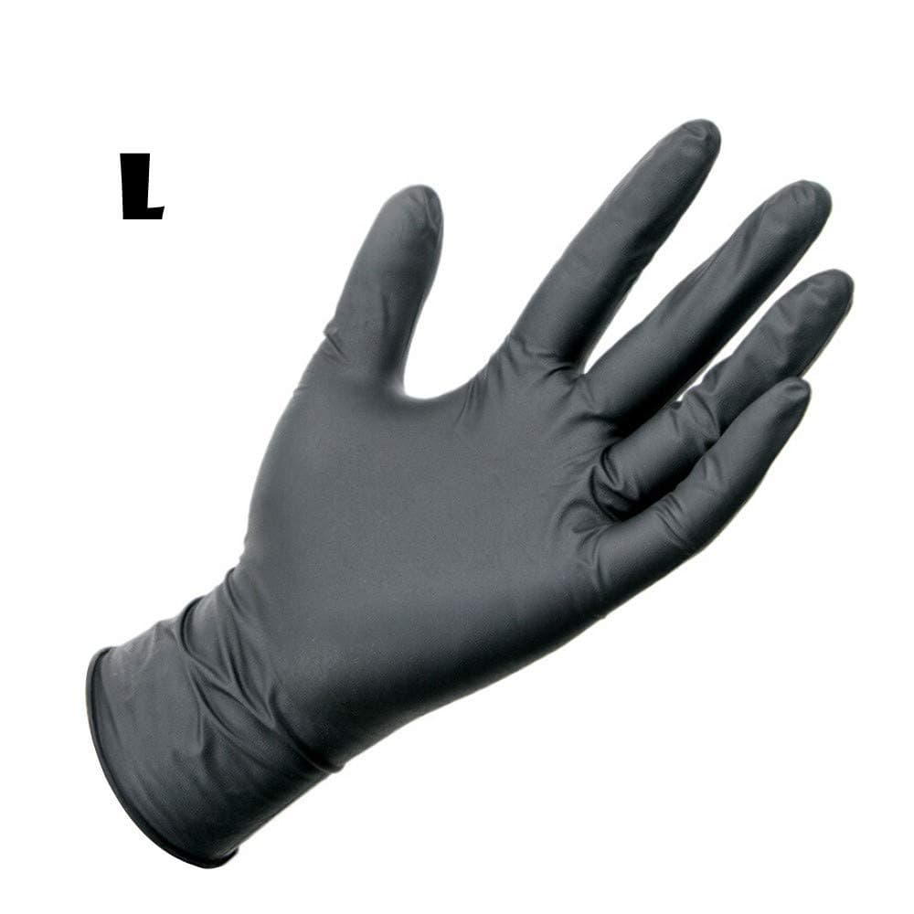 Disposable Rubber Gloves 100 pcs Nitrile Gloves Raven Black Comfortable Protective Convenient Comfortable Mechanic Tatoo Latex Gloves PVC Gloves Powder Free Gloves Exam Gloves