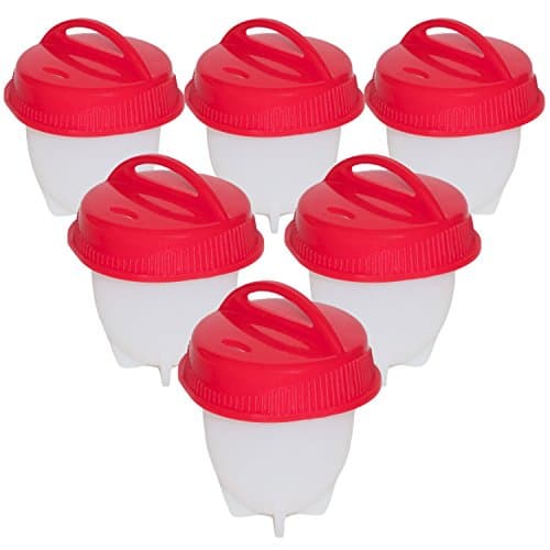 Ettersby [Upgrade 2018] Egglette As Seen On Tv Prime &amp; Silicone Egg Cooker &amp; Hard Boiled Egg Cookers without The Shell 6 Pack