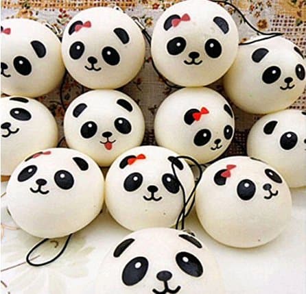 Lkinst creative cute mobile phone pendant cute emoticon simulation small panda bread mobile phone chain