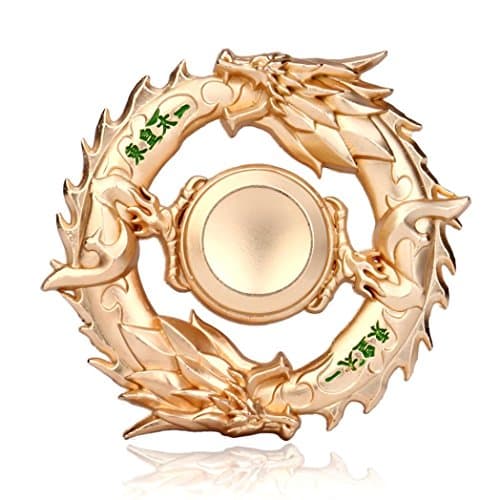 Lfaba New Spinner Tri-Fidget Finger Hand EDC Triangle Metal Focus ADHD Autism Gift Toy (Gold)