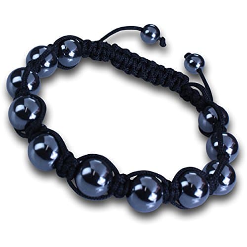 Shamballa Bracelet Adjustable Length with Hemitite Beads