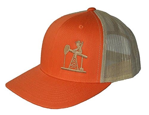 Oil Field Hats Pumpjack Cowboy Adjustable Mesh Back Snapback Hat