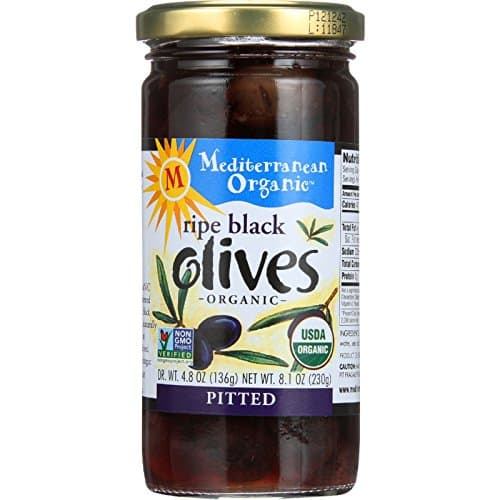 Mediterranean Organic Organic Tree-Ripened Black Olives 8.1 oz. (Pack of 12)12