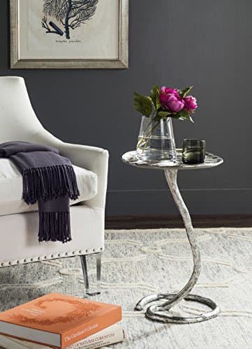 Glam Style Willa Arlo Interiors Potter Metal End Table, Silver