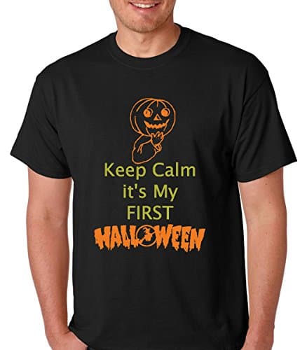 JA Design Keep Calm It's My First Halloween Humorous Men's Graphic Tshirt