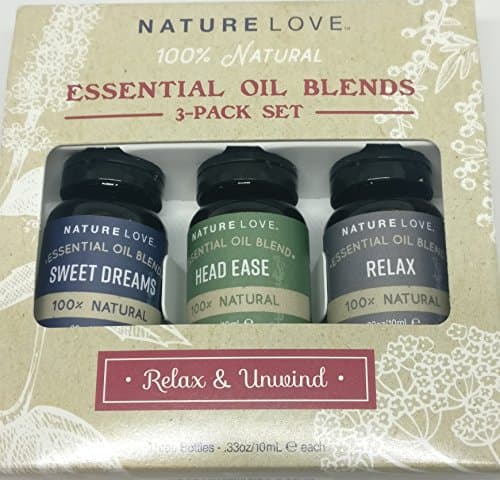 Relax &amp; Unwind 3pc Essential Oils by Nature Love Head Easae, Sweet Dreams, Relax