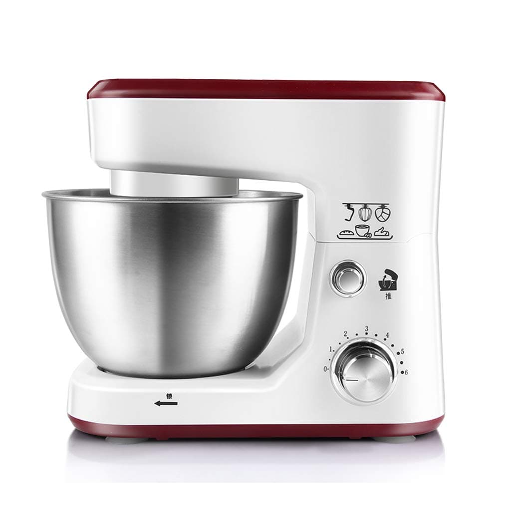 Virtpers Dough Mixer Stand Mixer Commercial And Commercial Multi-function Chef Machine Automatic Small Mixing Kneading Machine Egg Beater (Color : White, Size : 30 * 15 * 27cm)