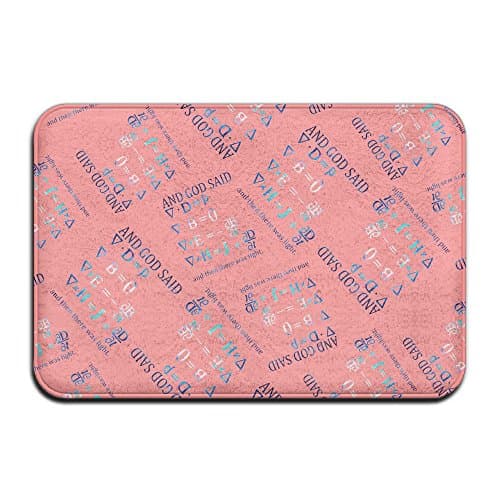 God Said Maxwell Equations And Then There Was Light Decor Doormat