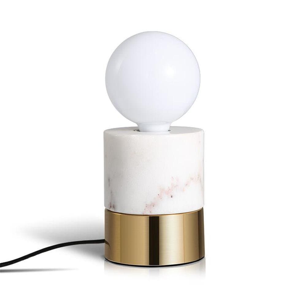 Atmko®Desk Lamp Light Energy Saving Eye-Caring Marble Table Lamp Office Lamp Bedroom Bedside Lamp with to Prevent Tilting Iron Base and Button Switch