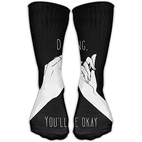 LAPQN2 Daling You Will Be Okey Comfortable Long Socks Athletic Sport Socks Tube Sock Unisex