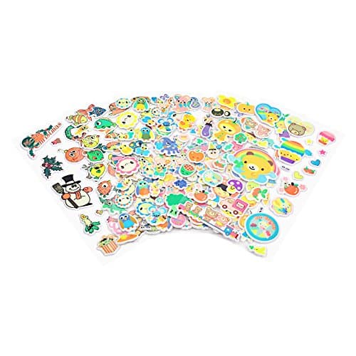 DaGou Luminous Puffy Stickers ,No Repeat Sheets Puffy Sticker Mega Variety, 185+ 3D Puffy Stickers For Kids, Toddlers &amp; Teachers, Including Fruit, cartoon, animals, Christmas .....