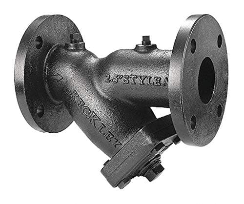 4' Y Strainer, Flanged, 1/16' Mesh, 12-1/8' Length, Cast Iron