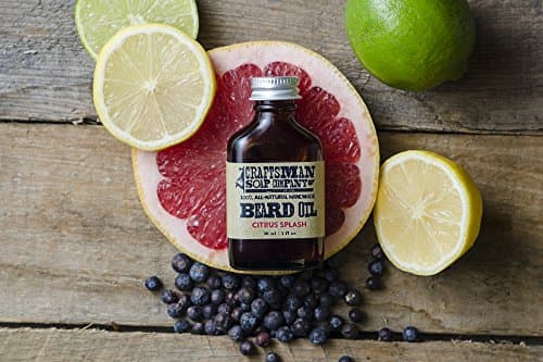 Beard Oil, Citrus Scent in 1-oz Glass Flask