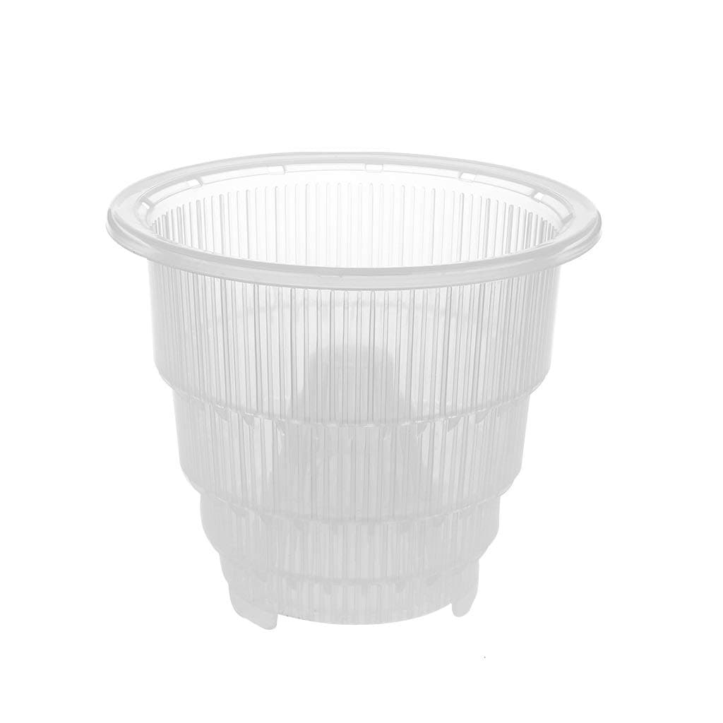 JunYe Mesh Pot Plastic Clear Orchid Flower Container Planter Home Gardening Decoration - 12cm
