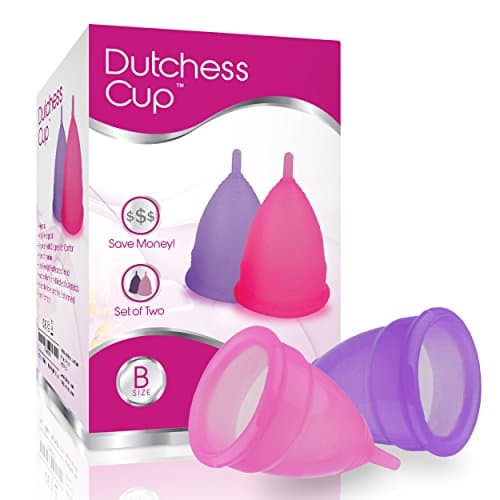 Dutchess Menstrual Cups Set of 2 with Free Bag - Small Size B - Best Economical Alternative Protection for Cloth Sanitary Napkins - Pre Childbirth or C-Section by Dutchess Menstrual Cup